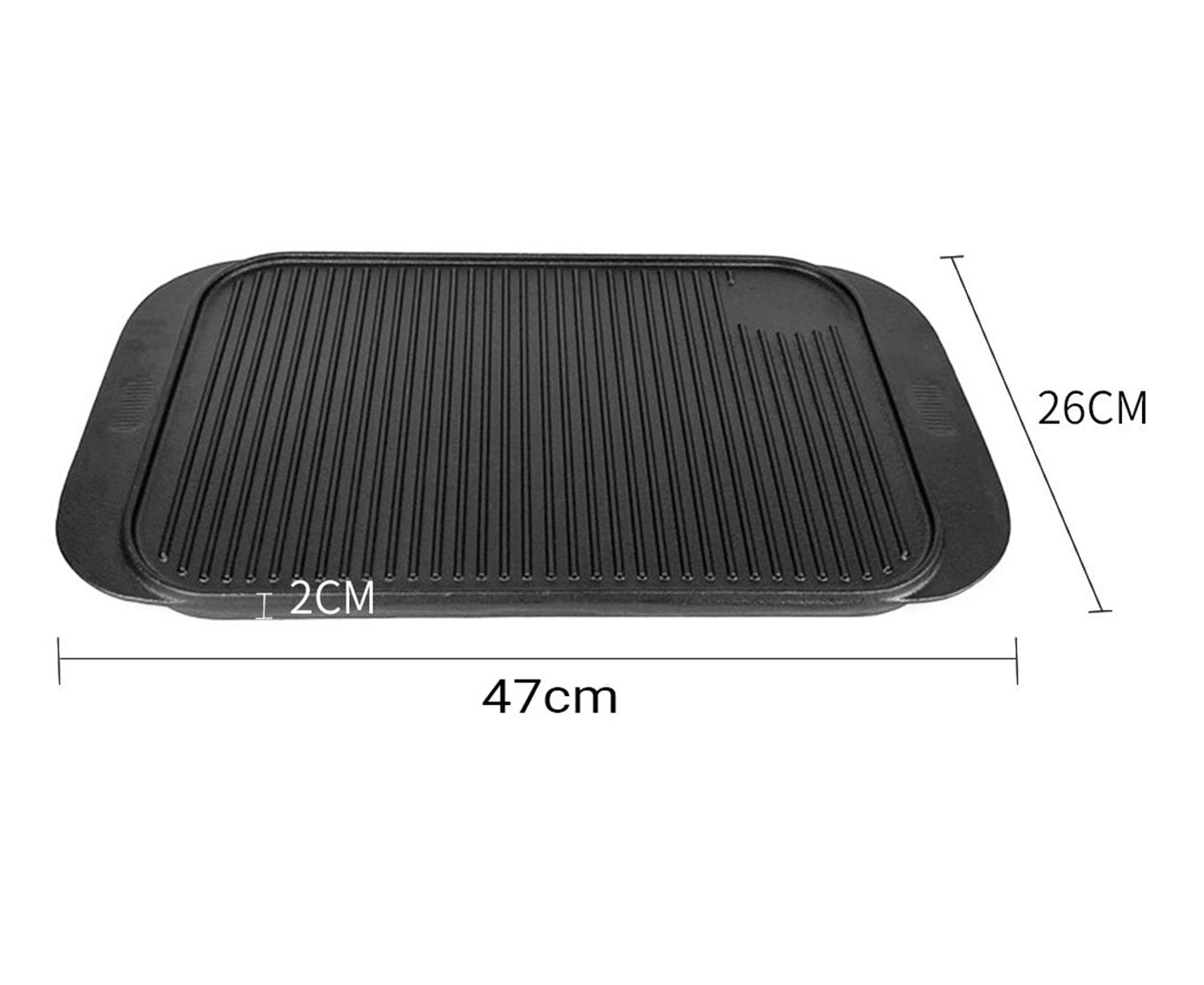 Ridged Grilling Hot Plate