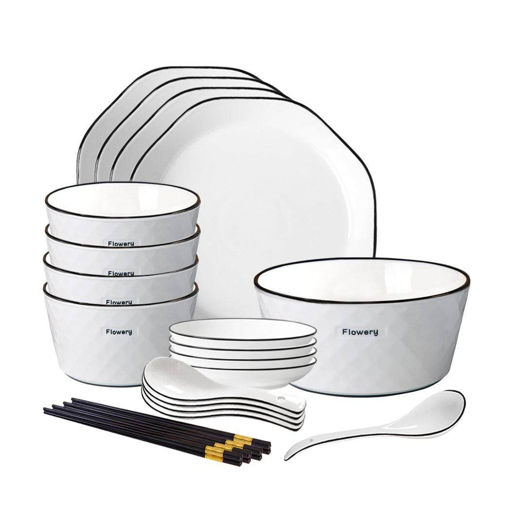 Diamond Ceramic Dinnerware Set
