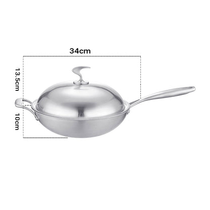Frying Pan With Helper Handle and Lid