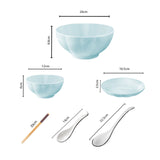 Light Blue Ceramic Dinnerware Set