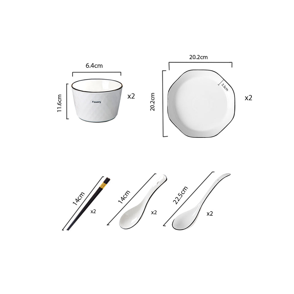 Diamond Ceramic Dinnerware Set