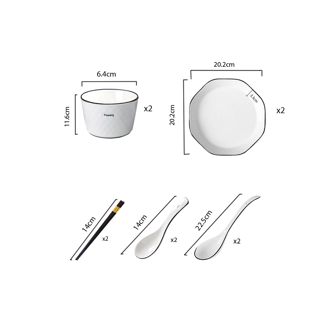 Diamond Ceramic Dinnerware Set