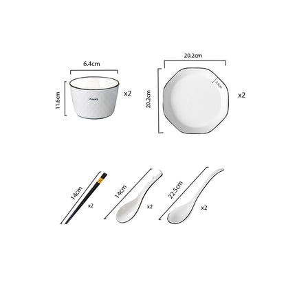Diamond Ceramic Dinnerware Set