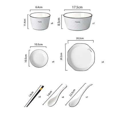 Diamond Ceramic Dinnerware Set