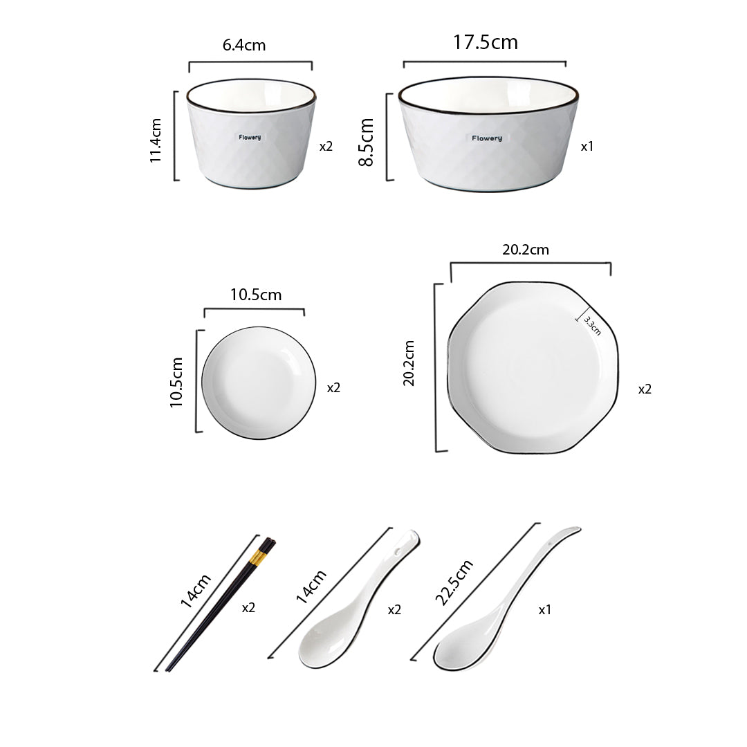 Diamond Ceramic Dinnerware Set