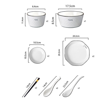 Diamond Ceramic Dinnerware Set