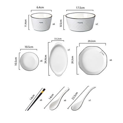 Diamond Ceramic Dinnerware Set