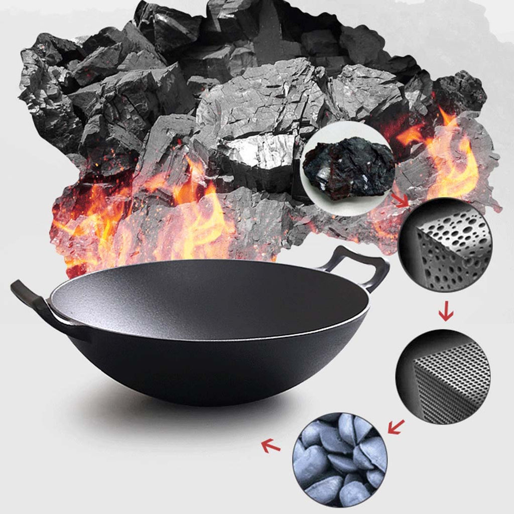 Wok With Wooden Lid