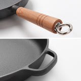 Wood Handle Non-Stick Frying Pan