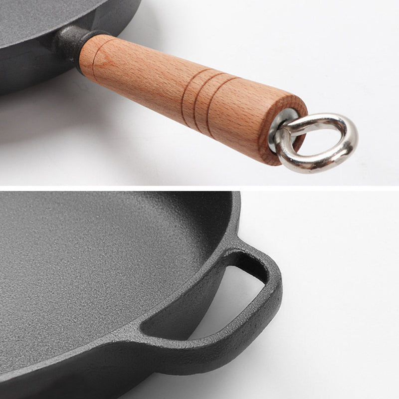 Wood Handle Non-Stick Frying Pan