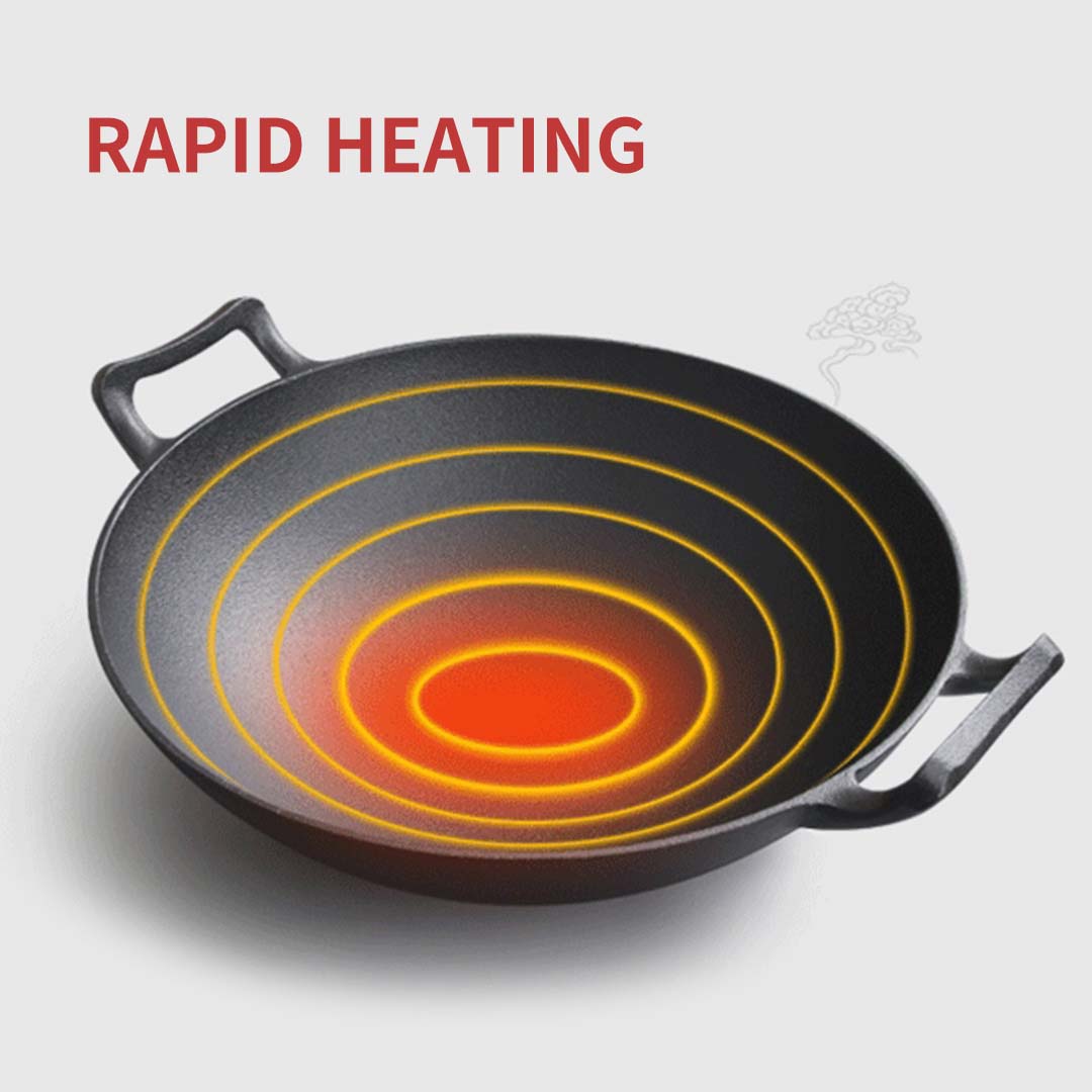 Wok With Wooden Lid