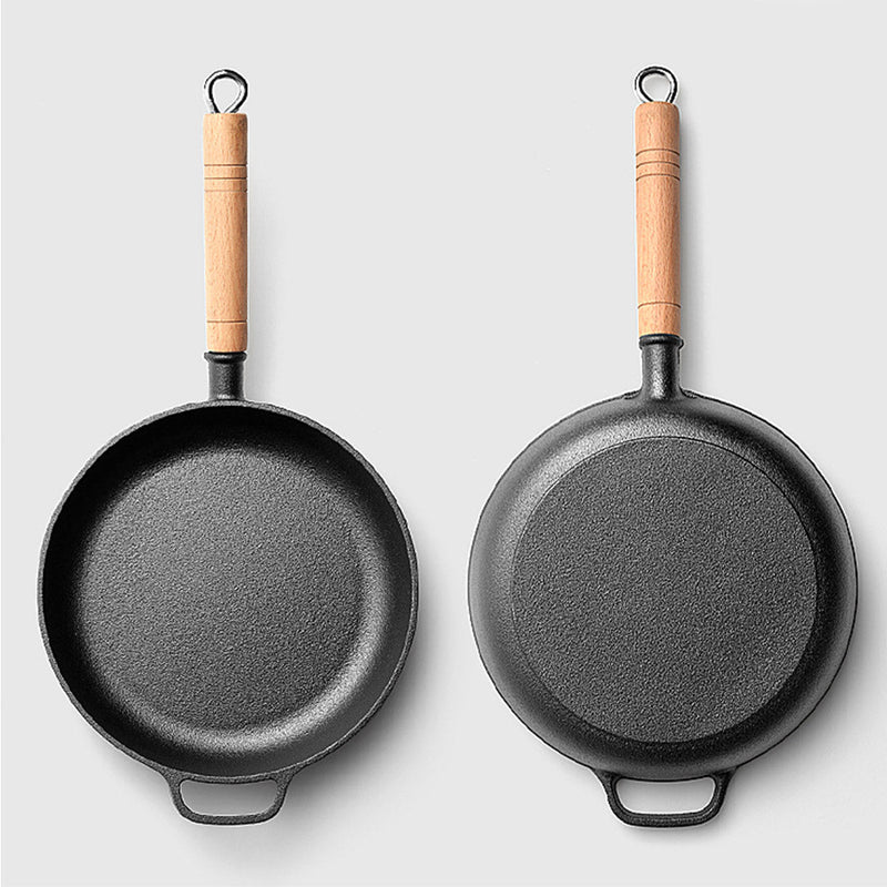 Wood Handle Non-Stick Frying Pan
