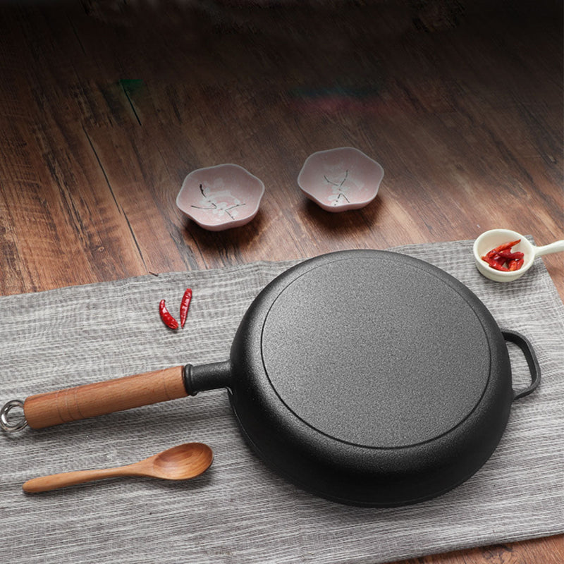 Wood Handle Non-Stick Frying Pan