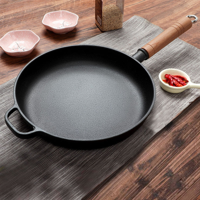 Wood Handle Non-Stick Frying Pan