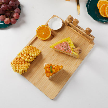 Wood Cheese Board Tray - Includes Cheese Knives!