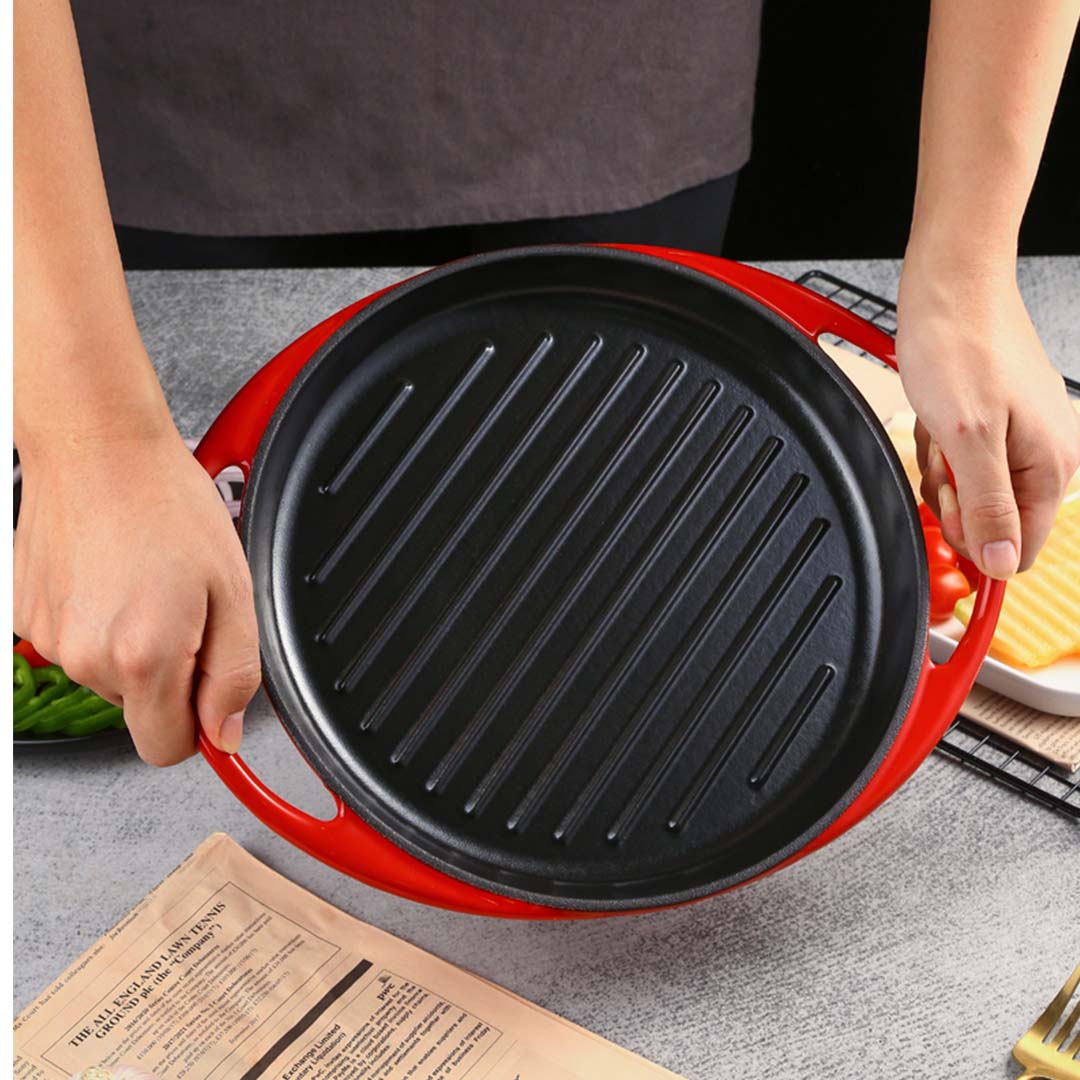Red Grilling Pan